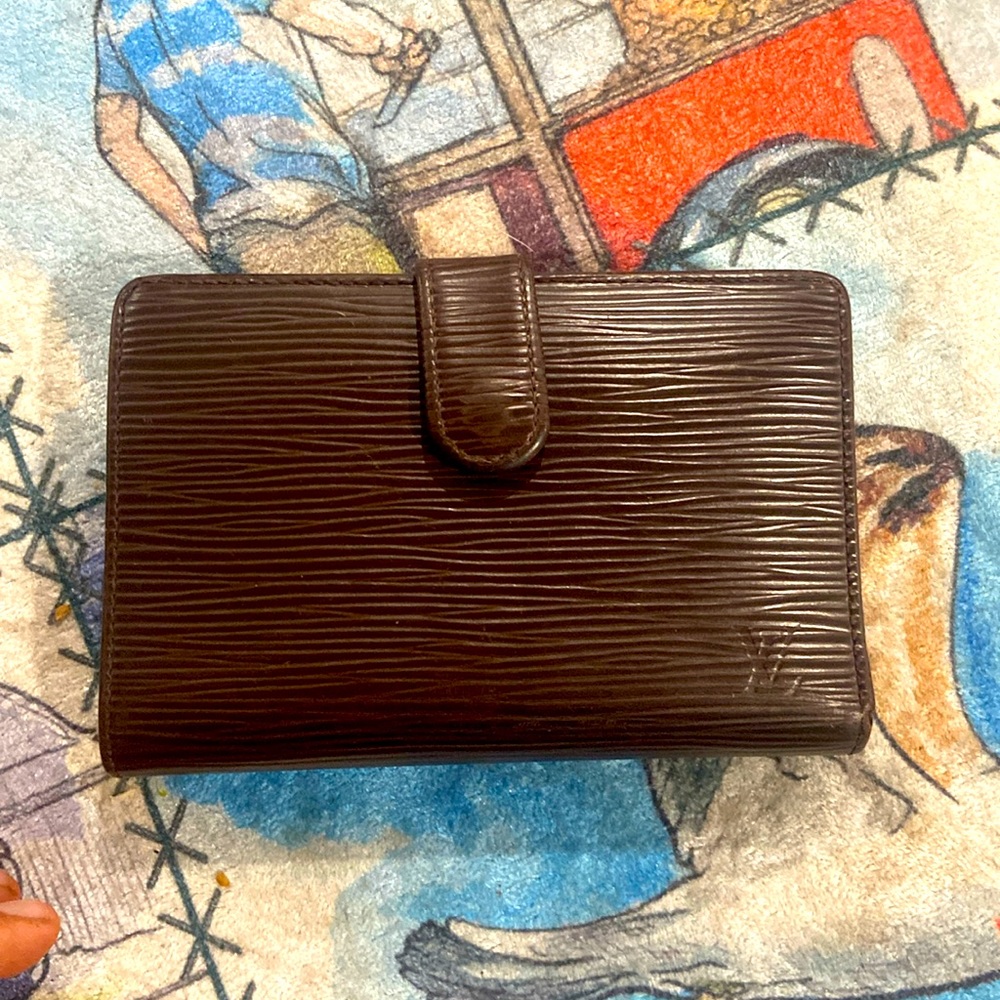 Louis Vuitton Brown Epi Leather Wallet with COA